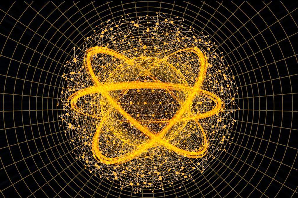 Financial optimization graph with quantum algorithms visualization
