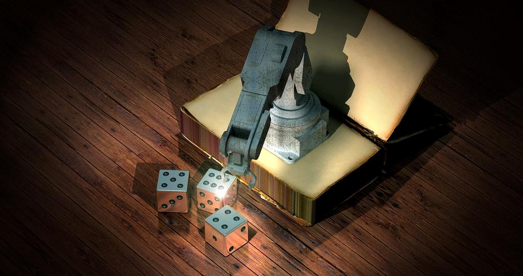 Molecular simulation icon with atomic structures