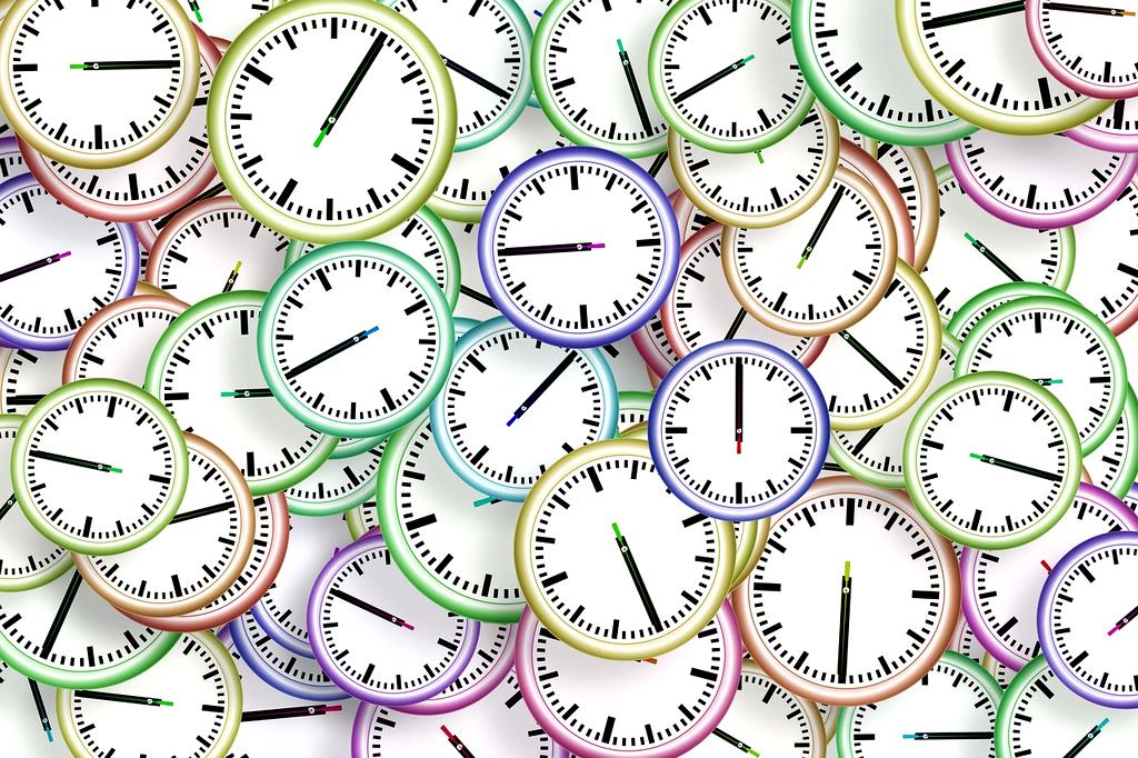 Collage of digital services icons and technology devices